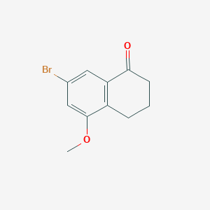 Chemical structure of 7-Bromo-5-methoxy-3,4-dihydronaphthalen-1(2H)-one