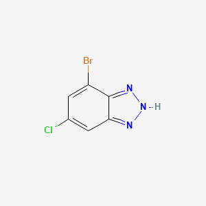 Chemical structure of 7-Bromo-5-chloro-1H-benzo[d][1,2,3]triazole