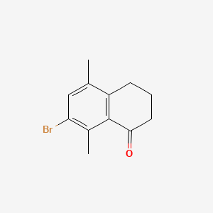 Chemical structure of 7-Bromo-5,8-dimethyl-3,4-dihydronaphthalen-1(2H)-one