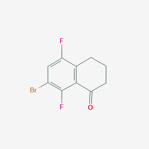 Chemical structure of 7-Bromo-5,8-difluoro-3,4-dihydronaphthalen-1(2H)-one