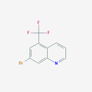 Chemical structure of 7-Bromo-5-(trifluoromethyl)quinoline