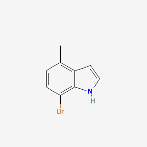Chemical structure of 7-Bromo-4-methyl-1H-indole