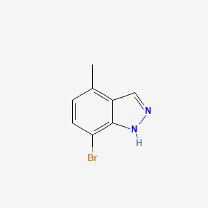 Chemical structure of 7-bromo-4-methyl-1H-indazole