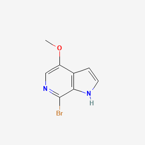 Chemical structure of 7-Bromo-4-methoxy-1H-pyrrolo[2,3-c]pyridine
