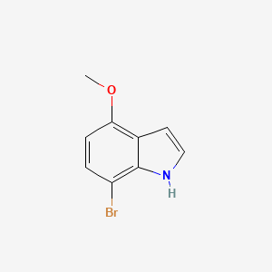 Chemical structure of 7-Bromo-4-methoxy-1H-indole