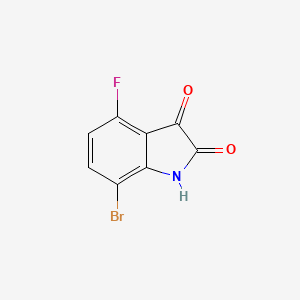 Chemical structure of 7-Bromo-4-fluoroindoline-2,3-dione
