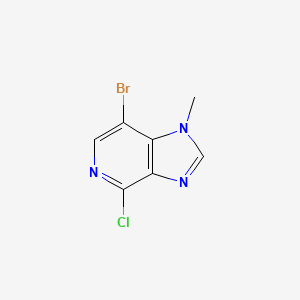 Chemical structure of 7-Bromo-4-chloro-1-methyl-1H-imidazo[4,5-c]pyridine