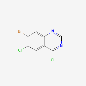 Chemical structure of 7-Bromo-4,6-dichloroquinazoline