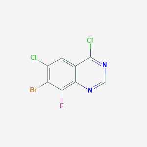 Chemical structure of 7-Bromo-4,6-dichloro-8-fluoroquinazoline