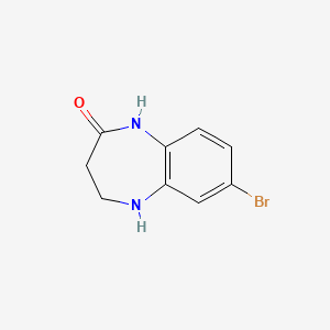 Chemical structure of 7-Bromo-4,5-dihydro-1H-benzo[b][1,4]diazepin-2(3H)-one