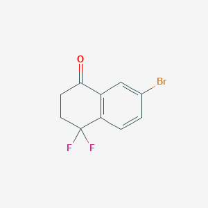 Chemical structure of 7-Bromo-4,4-difluoro-3,4-dihydronaphthalen-1(2H)-one