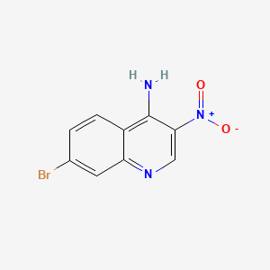 Chemical structure of 7-Bromo-3-nitroquinolin-4-amine