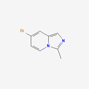 Chemical structure of 7-Bromo-3-methylimidazo[1,5-a]pyridine