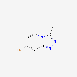 Chemical structure of 7-Bromo-3-methyl-[1,2,4]triazolo[4,3-a]pyridine