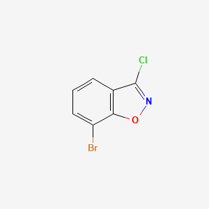 Chemical structure of 7-Bromo-3-chloro-1,2-benzoxazole