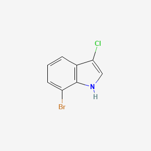 Chemical structure of 7-Bromo-3-chloro-1H-indole