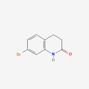 Chemical structure of 7-Bromo-3,4-dihydroquinolin-2(1H)-one