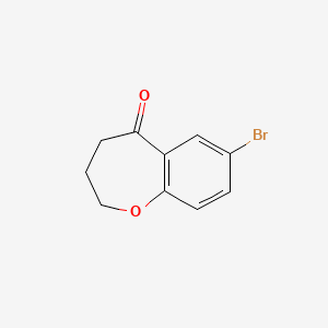 Chemical structure of 7-Bromo-3,4-dihydro-1-benzoxepin-5(2H)-one
