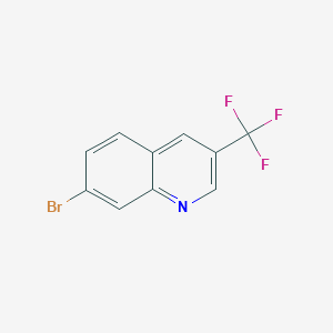 Chemical structure of 7-Bromo-3-(trifluoromethyl)quinoline