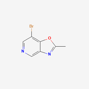 Chemical structure of 7-Bromo-2-methyloxazolo[4,5-c]pyridine