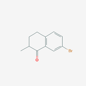 Chemical structure of 7-bromo-2-methyl-3,4-dihydronaphthalen-1(2H)-one
