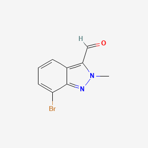 Chemical structure of 7-Bromo-2-methyl-2H-indazole-3-carbaldehyde