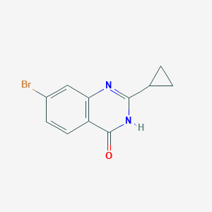 Chemical structure of 7-Bromo-2-cyclopropylquinazolin-4(3H)-one