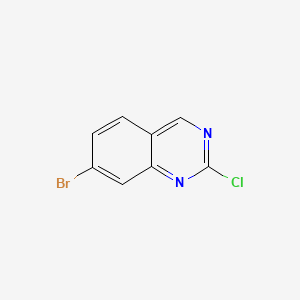 Chemical structure of 7-Bromo-2-chloroquinazoline