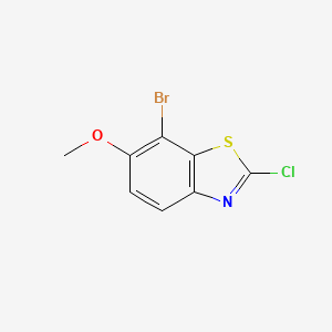 Chemical structure of 7-Bromo-2-chloro-6-methoxybenzo[d]thiazole