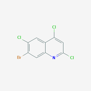 Chemical structure of 7-bromo-2,4,6-trichloroquinoline