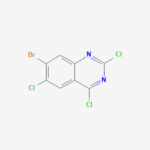 Chemical structure of 7-Bromo-2,4,6-trichloroquinazoline