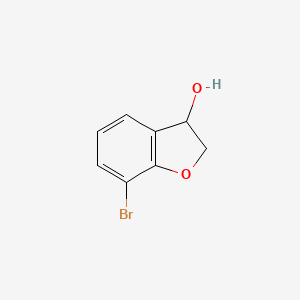 Chemical structure of 7-Bromo-2,3-dihydrobenzofuran-3-ol