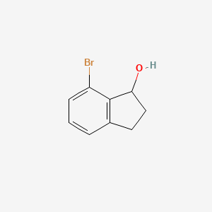 Chemical structure of 7-BROMO-2,3-DIHYDRO-1H-INDEN-1-OL