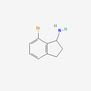 Chemical structure of (7-Bromoindan-1-yl)amine