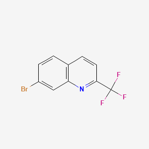 Chemical structure of 7-Bromo-2-(trifluoromethyl)quinoline