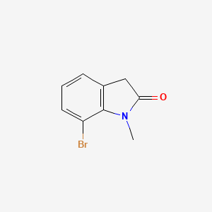 Chemical structure of 7-Bromo-1-methylindolin-2-one