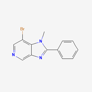 Chemical structure of 7-Bromo-1-methyl-2-phenyl-1H-imidazo[4,5-c]pyridine