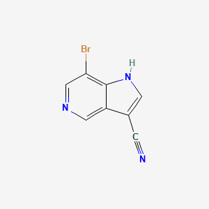 Chemical structure of 7-Bromo-1H-pyrrolo[3,2-c]pyridine-3-carbonitrile