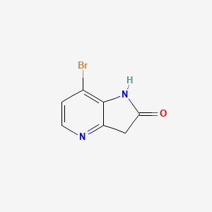 Chemical structure of 7-Bromo-1H-pyrrolo[3,2-b]pyridin-2(3H)-one