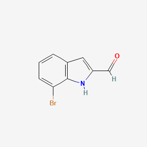 Chemical structure of 7-Bromo-1H-indole-2-carbaldehyde
