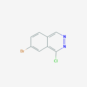 Chemical structure of 7-Bromo-1-chlorophthalazine