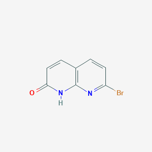 Chemical structure of 7-Bromo-1,8-naphthyridin-2(1H)-one