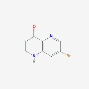 Chemical structure of 7-Bromo-1,5-naphthyridin-4-ol