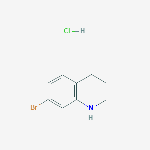 Chemical structure of 7-Bromo-1,2,3,4-tetrahydroquinoline hydrochloride