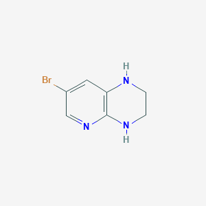 Chemical structure of 7-Bromo-1,2,3,4-tetrahydropyrido[2,3-b]pyrazine