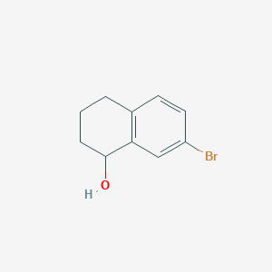 Chemical structure of 7-Bromo-1,2,3,4-tetrahydronaphthalen-1-ol
