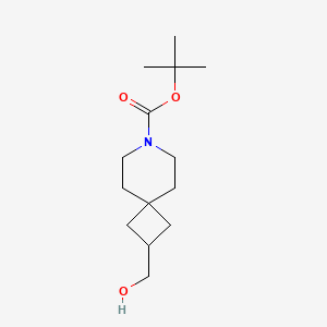 Chemical structure of 7-Boc-7-azaspiro[3.5]nonane-2-methanol