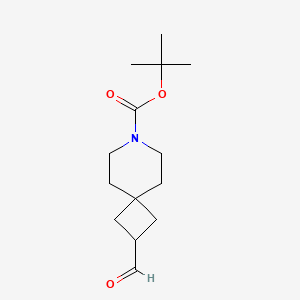 Chemical structure of 7-Boc-7-azaspiro[3.5]nonane-2-carbaldehyde