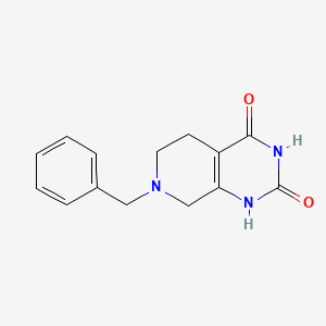 Chemical structure of 7-Benzyl-5,6,7,8-tetrahydropyrido[3,4-d]pyrimidine-2,4(1H,3H)-dione