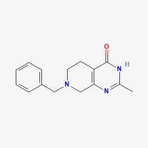 Chemical structure of 7-Benzyl-2-methyl-5,6,7,8-tetrahydropyrido[3,4-d]pyrimidin-4(3H)-one